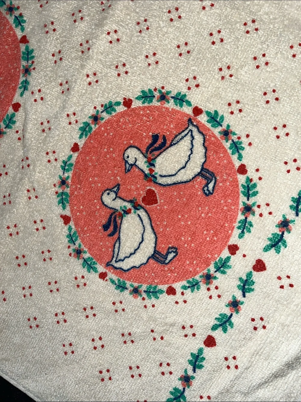 Vtg Cannon Dish Towel Country Goose Kitchen Geese 1980s USA Cotton Granny Core